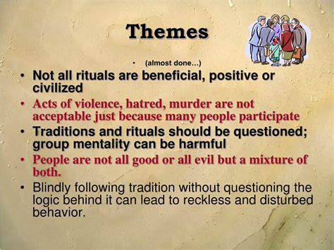 The Lottery: Themes .